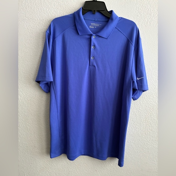 Nike Men Dri-FIT Micro Golf Polo Tee Blue L - Picture 2 of 13